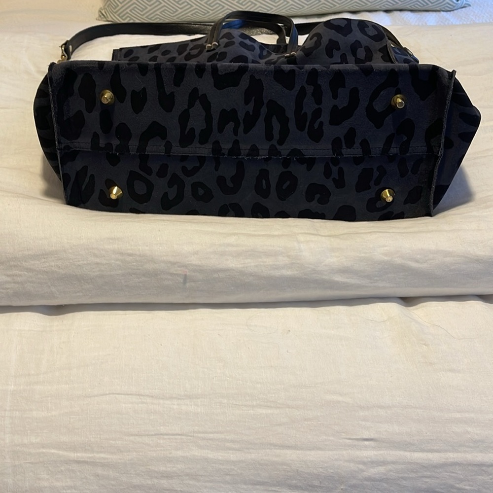 Clare V Simple Tote — Marine Pablo Cat Suede - Picture 4 of 6